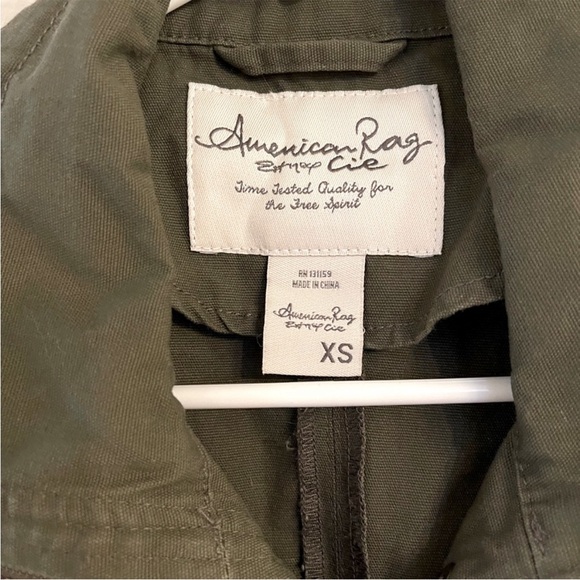 AMERICAN RAG GREEN UTILITY VEST ZIPPER POCKETS IN SUZE XS - Picture 3 of 5